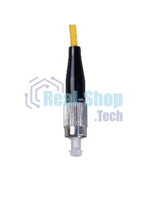 Патч-корд оптический Cabeus Tight Buffer, Simplex FC/LC, OS2 9/125, LSZH, 15м, Ø 3мм, синий хвостовик, жёлтый