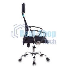 Кресло руководителя Бюрократ KB-6N/SL/B/TW-11 TW-01 TW-11 черный, сетка, крестовина хром