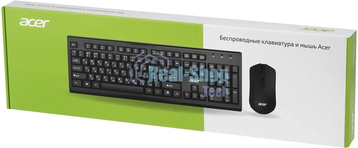 Комплект клавиатура + мышь Acer OKR120 клав:черный мышь:черный USB беспроводная Multimedia