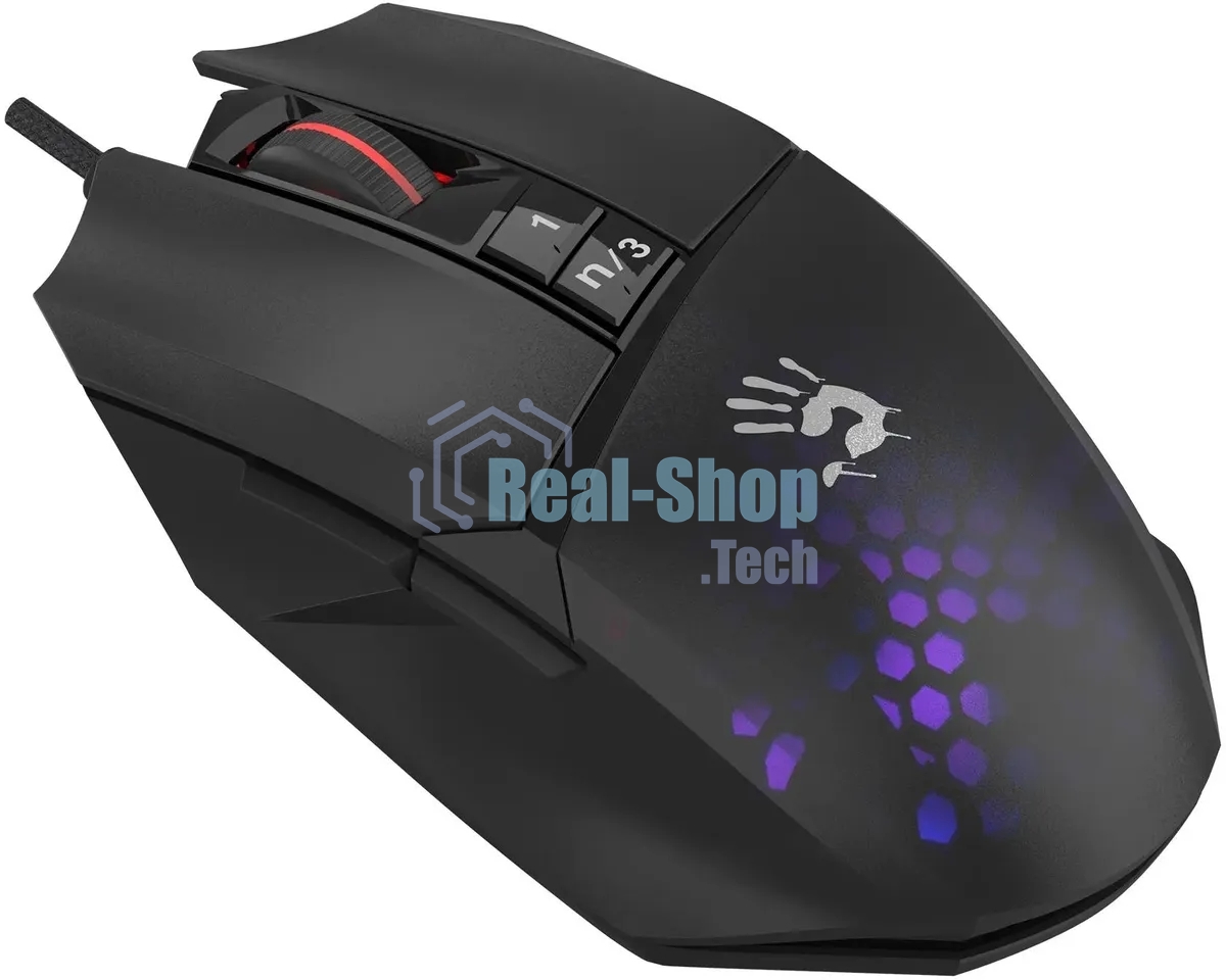 Мышь проводная A4Tech Bloody W65 Max Mini черный, 12000 dpi, USB, кнопки - 9
