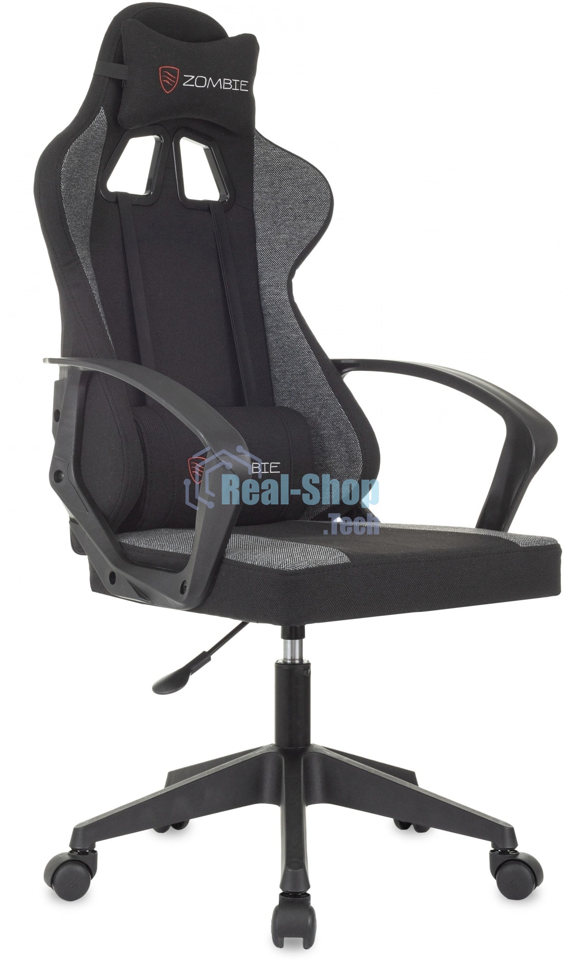 Кресло игровое Zombie Carry черный/серый, крестов. пластик