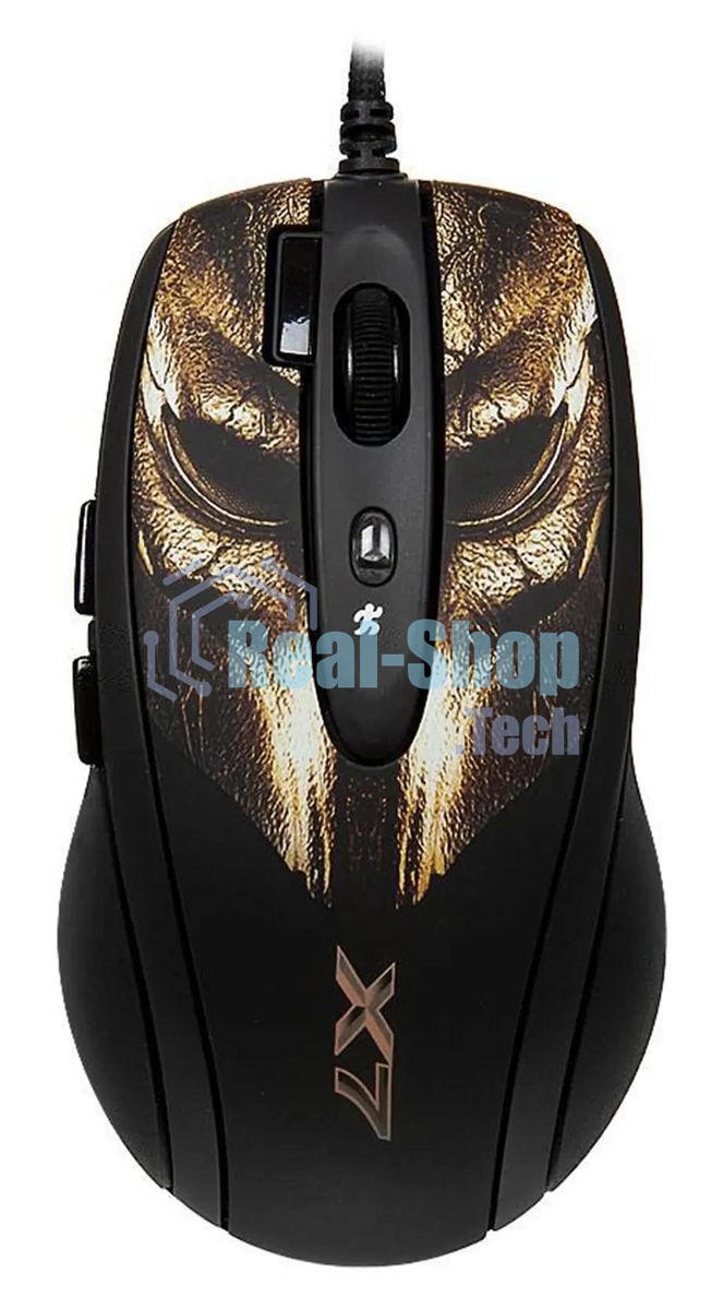 Мышь проводная A4Tech XL-750BH черный, 3600 dpi, USB, кнопки - 7