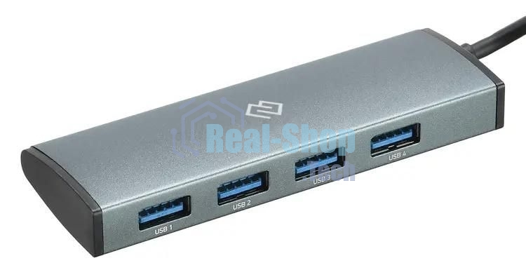 USB-концентратор Digma HUB-4U3.0-UC-G, USB-C, USB 3.0 4 порта, USB