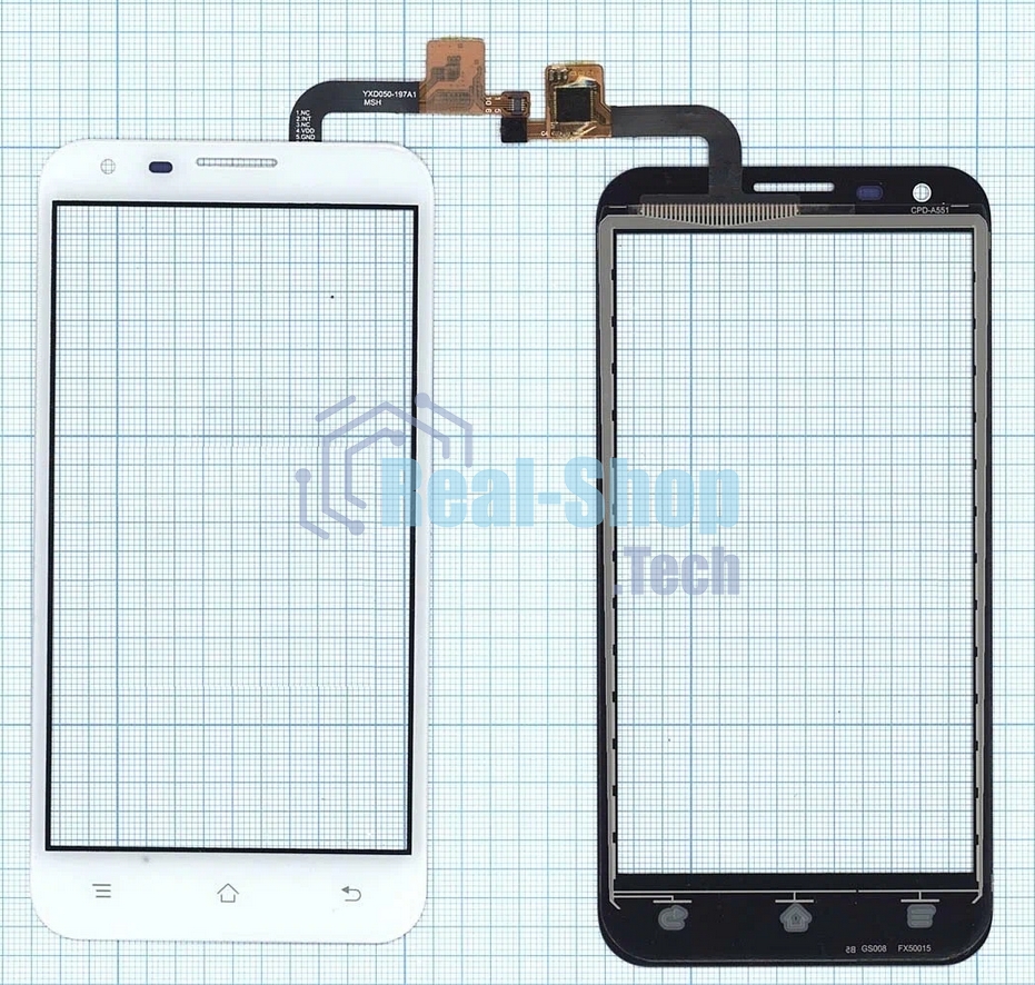 Сенсорное стекло (тачскрин) для Fly IQ454 EVO Tech 1, белое