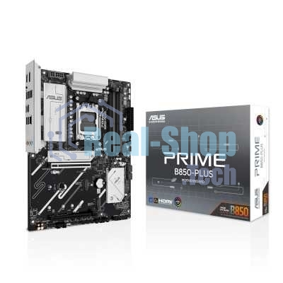 Материнская плата ASUS PRIME B850-PLUS, AM5, AMD B850, 4xDDR5, 4xSATA, 3xM.2, 1xPCIe 5.0 x16, 1xPCIe 4.0 x16, 1xDP, 1xHDMI, 1x2.5Gb LAN, 4xUSB-A 10Gbps, 1xUSB-C 10Gbps, 2xUSB-A 5Gbps, 2xUSB-A 2.0, 3x3.5 мм, 7.1, ATX