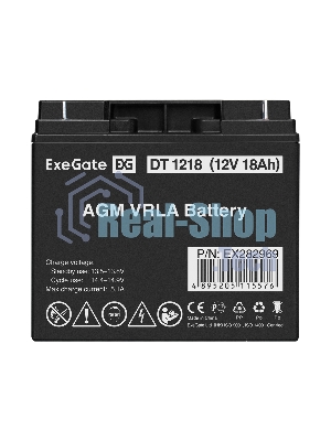 Батарея для ИБП ExeGate DT 1218 (12V 18Ah), клеммы под болт М5