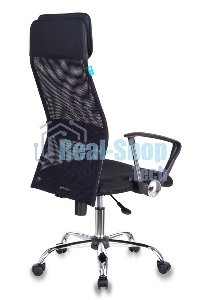 Кресло руководителя Бюрократ KB-6N/SL/B/TW-11 TW-01 TW-11 черный, сетка, крестовина хром