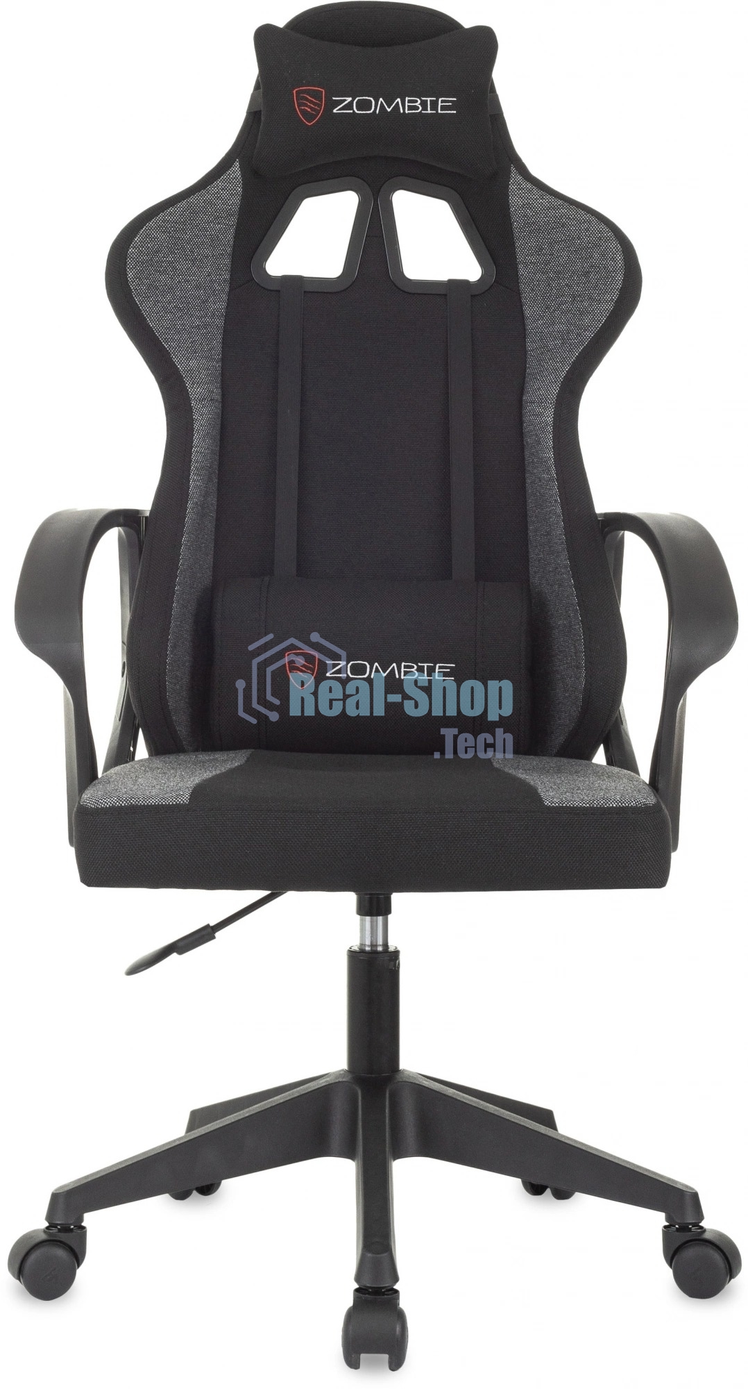 Кресло игровое Zombie Carry черный/серый, крестов. пластик
