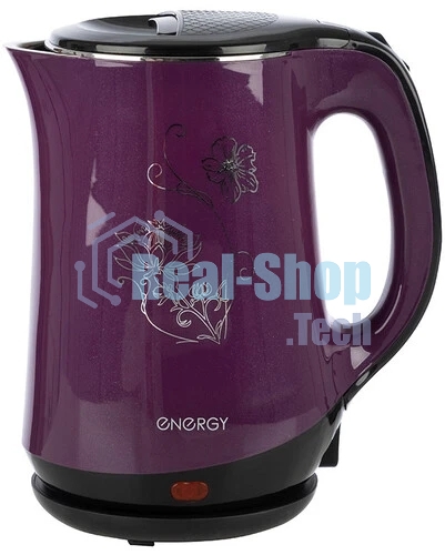 Чайник электрический ENERGY E-265 1,8 л,двойной корпус,фиолетовый,1500 Вт (164127)