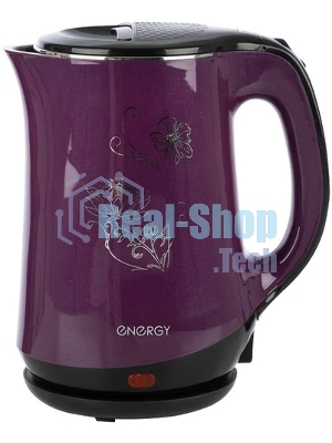 Чайник электрический ENERGY E-265 1,8 л,двойной корпус,фиолетовый,1500 Вт (164127)