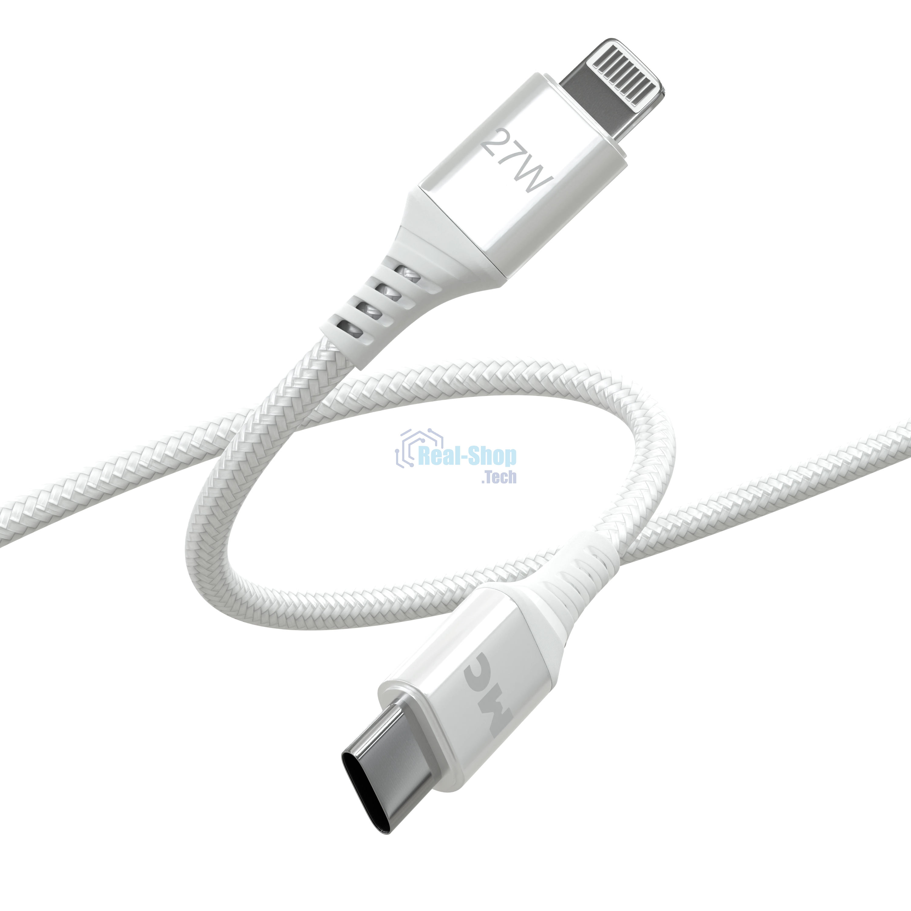 Кабель MORE CHOICE (4620202554192) K69ia 2м USB 3.0A PD 27W для Lightning ng 8-pin Type-C - 2м, белый