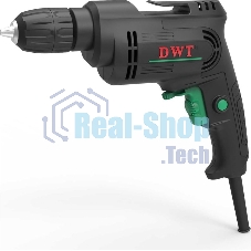 Дрель сетевая безударная DWT BMP04-10 C/450 Вт/до 3300 об.в мин/1.0-10 мм/реверс/кабель 2 м/черный (BMP04-10 C)