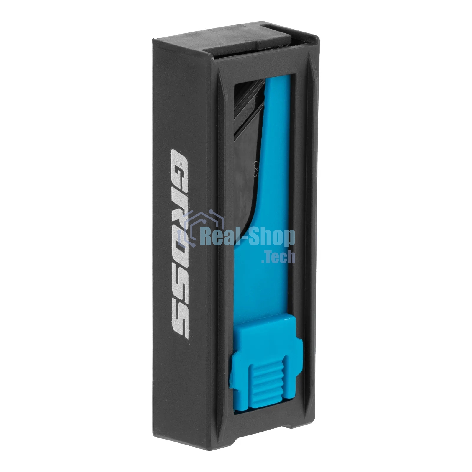 Лезвия Gross 79377, 19 мм, SK2 Black, трапециевидные, выдвижной пластиковый пенал, 10 шт.