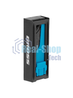 Лезвия Gross 79377, 19 мм, SK2 Black, трапециевидные, выдвижной пластиковый пенал, 10 шт.