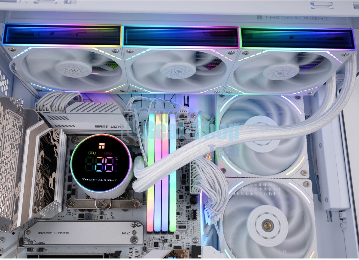 Система жидкостного охлаждения Thermalright Frozen Magic 360 Digital V2 ARGb Soc-AM5/AM4/1200/1700/1851 белый 4-pin 28dB Al LCD Ret (F-MAGIC-360-DIGITAL-WH-ARGb-V2)