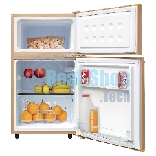 Холодильник BBK RF-099 бежевый двухкамерный 65/33л морозилка сверху, ручное