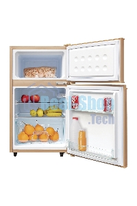 Холодильник BBK RF-099 бежевый двухкамерный 65/33л морозилка сверху, ручное