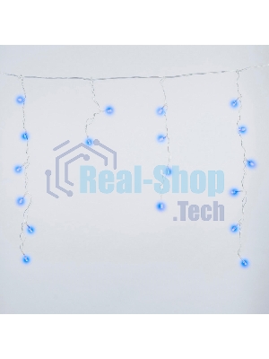 Бахрома светодиодная Uniel 1,8м 48 светодиодов синий свет Провод прозрачный ULD-B1805-048/DTA BLUE IP20
