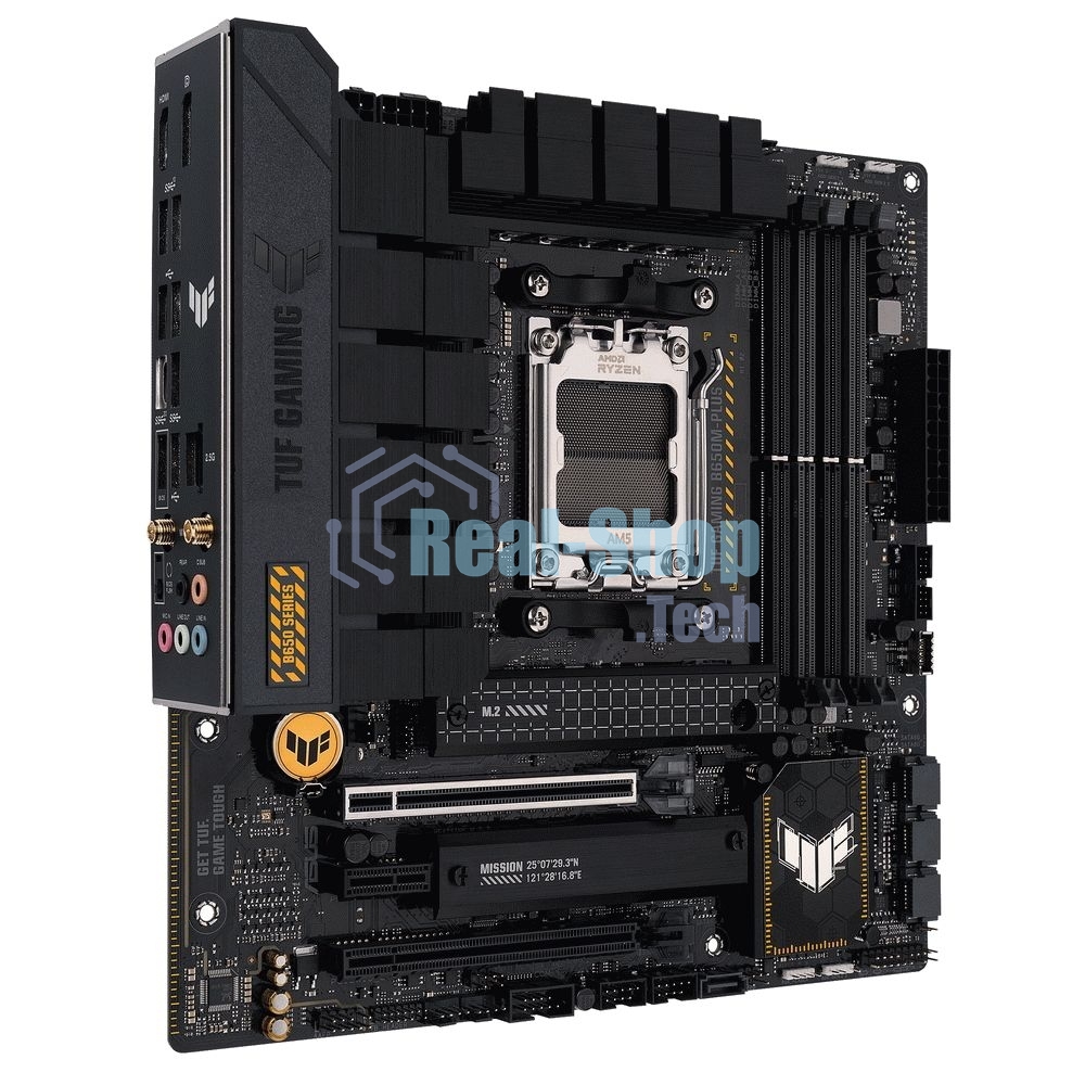 Материнская плата ASUS TUF GAMING B650M-PLUS WIFI, AM5, AMD B650, 4xDDR5, 4xSATA, 2xM.2, 1xPCIe 4.0 x16, 1xPCIe 4.0 x4, 1xDP, 1xHDMI, 1x 2.5Gb LAN, 4xUSB-A 3.2 Gen 2, 1xUSB-A 3.2 Gen 1, 1xUSB-C 3.2 Gen 2x2, 5x3.5 мм, 7.1, mATX