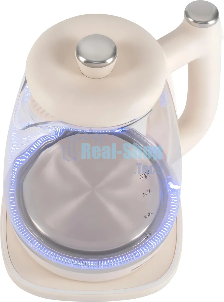 Чайник электрический Starwind SKG4042 1.8 л, 1800 Вт, слоновая кость корпус: стекло