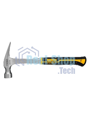 Молоток-гвоздодер Denzel 560 г, цельнометаллический, двухкомпонентная рукоятка