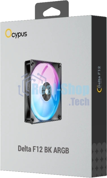 Вентилятор для корпуса Ocypus Delta F12 BK, 120x120x25мм, 4-PIN PWM, 500-2000 RPM, 29 DBA MAX, HYDRO BEARING