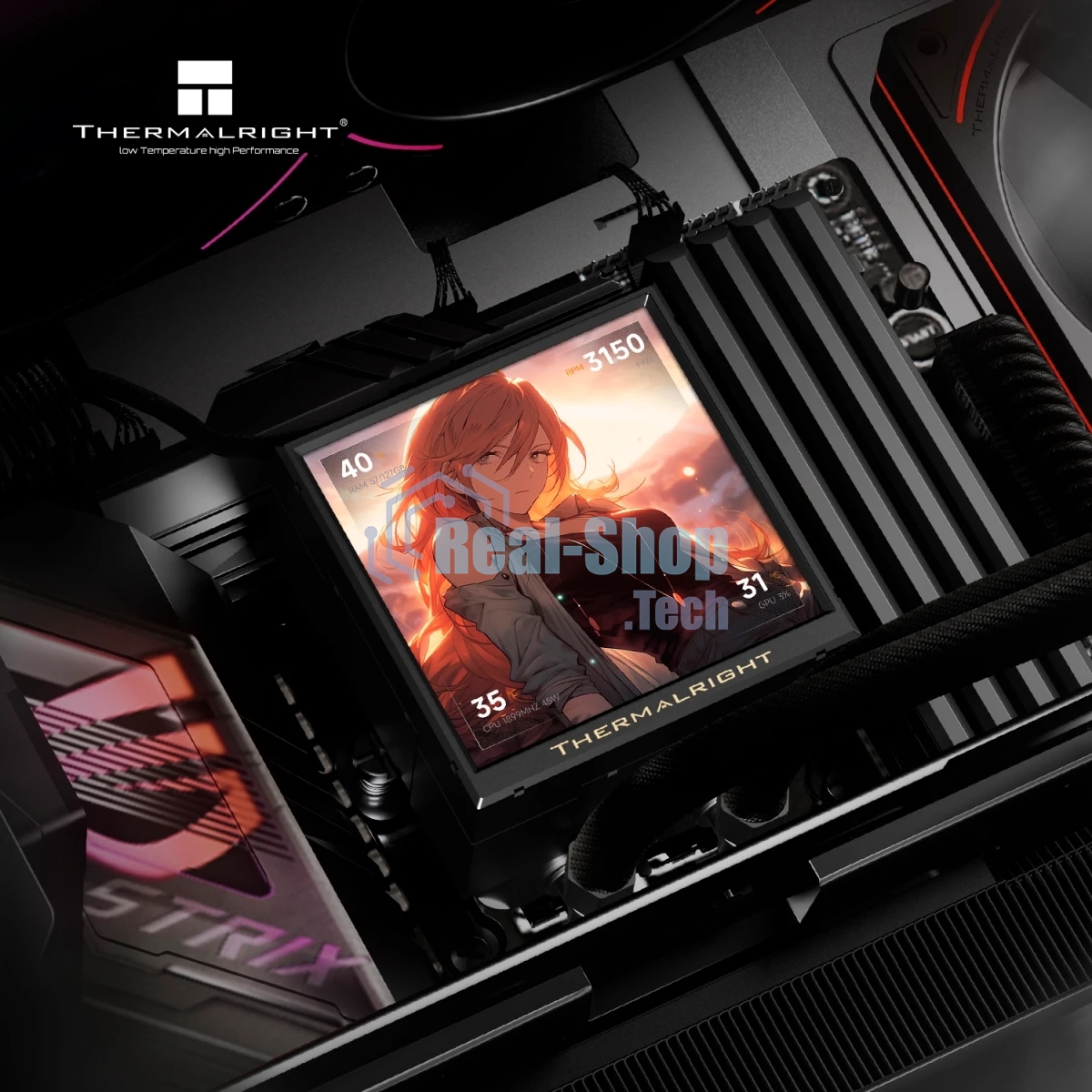 Система водяного охлаждения Thermalright Peerless Vision 360 UB Soc-AM5/AM4/1200/1700/1851 черный 4-pin 28.1dB Al Ret (P-VISION-UB-360-BL-ARGB)