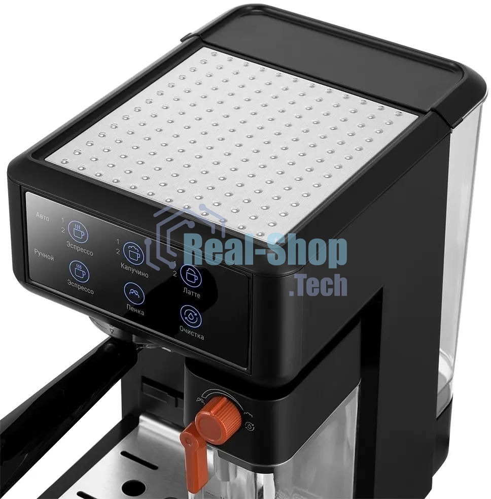 Кофеварка рожковая Kitfort КТ-7554 черный, исп. кофе - молотый, 1 л, 1350 Вт, 20 бар