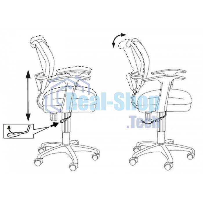 Кресло компьютерное Бюрократ CH-W797/PK/TW-13A TW-13A розовый, спинка сетка, сиденье розовый, колеса белый/розовый, пластик белый