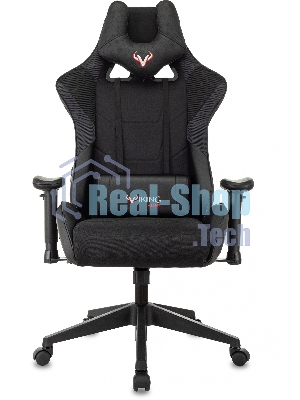 Кресло Бюрократ VIKING 4 AERO BLACK EDITION черный, экокожа, 120 кг, механизм качания