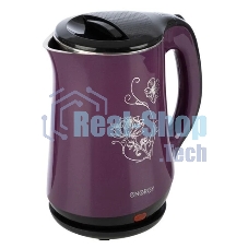 Чайник электрический Energy E-265 1.8 л,двойной корпус,фиолетовый,1500 Вт, (164127)