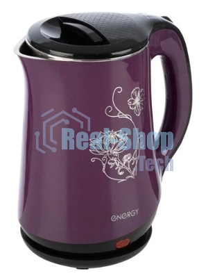 Чайник электрический Energy E-265 1.8 л,двойной корпус,фиолетовый,1500 Вт, (164127)
