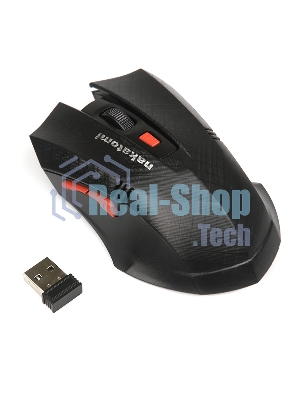 Мышь беспроводная Nakatomi MRON-04U черный, 1600 dpi, радиоканал, USB, кнопки - 6