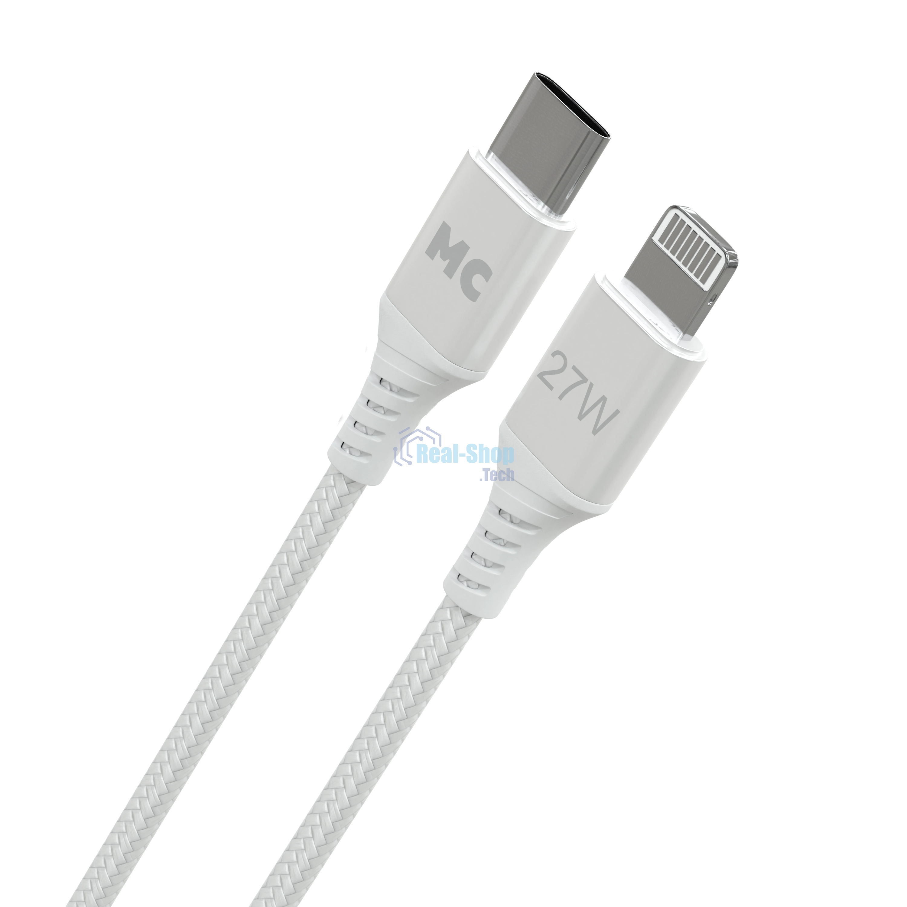 Кабель MORE CHOICE (4620202554192) K69ia 2м USB 3.0A PD 27W для Lightning ng 8-pin Type-C - 2м, белый