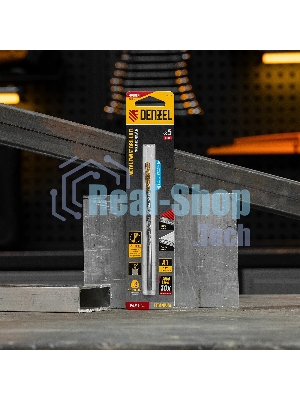 Сверло спиральное по металлу Denzel 5 х 132 мм, Р6М5, Golden Tip, удлиненное