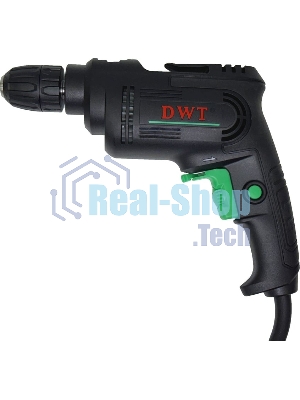 Дрель сетевая безударная DWT BMP04-10 C/450 Вт/до 3300 об.в мин/1.0-10 мм/реверс/кабель 2 м/черный (BMP04-10 C)