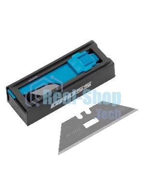 Лезвия Gross 79377, 19 мм, SK2 Black, трапециевидные, выдвижной пластиковый пенал, 10 шт.