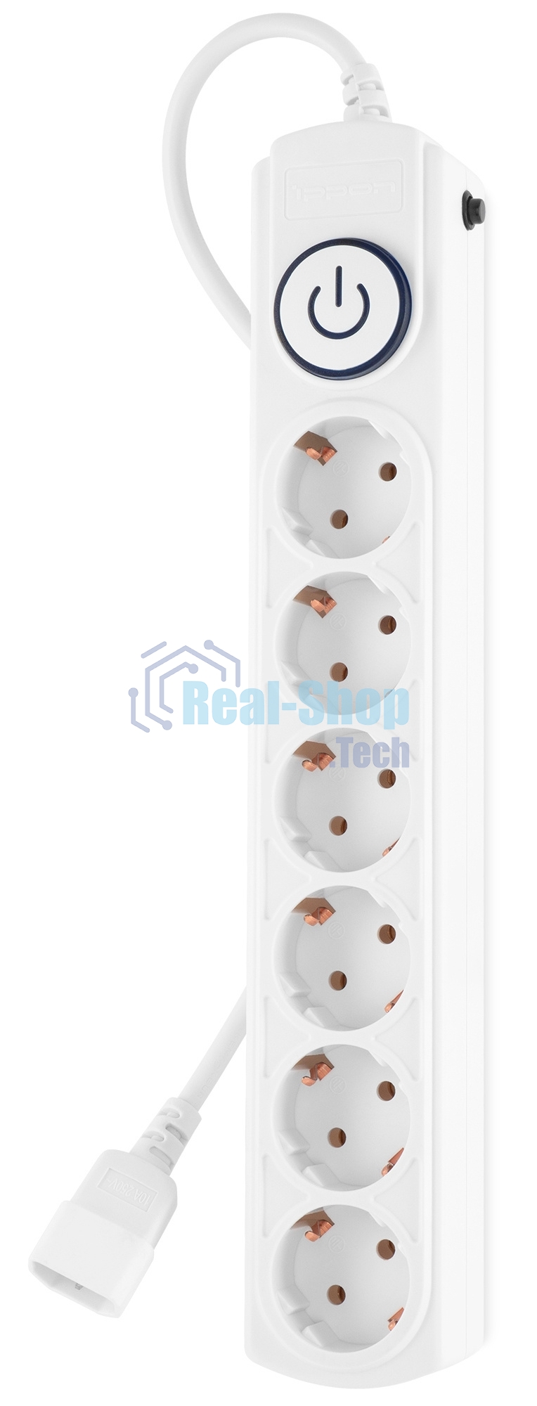 Сетевой фильтр Ippon BK-6-UPS-1.8-10-W 1.8 м (6 розеток) белый (коробка)