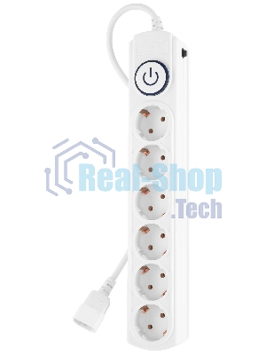 Сетевой фильтр Ippon BK-6-UPS-1.8-10-W 1.8 м (6 розеток) белый (коробка)