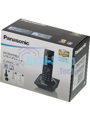 Телефон беспроводной (DECT) Panasonic KX-TG1711RUB черный АОН, Caller ID,12 мелодий звонка,подсветка дисплея,поиск трубки