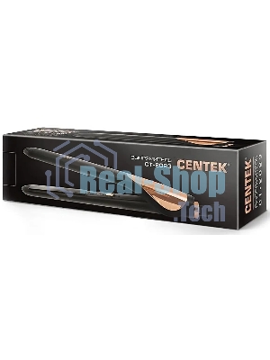 Выпрямитель для волос Centek CT-2023 черный/золотистый, 22 мм, 220 °C, 1 режим