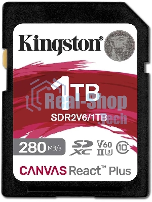 Флеш карта SDXC Kingston SDR2V6/1Tb Canvas React Plus w/o adapter 1Tb