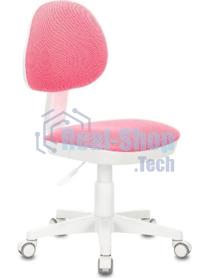 Кресло детское Бюрократ KD-3, на колесиках, ткань, розовый