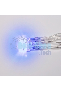 Бахрома светодиодная Uniel 1,8м 48 светодиодов синий свет Провод прозрачный ULD-B1805-048/DTA BLUE IP20