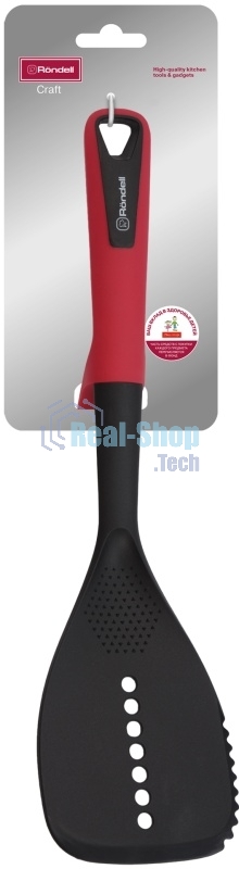 Лопатка для вторых блюд Rondell Craft RD-1871 черный/красный упак.: картонная подложка