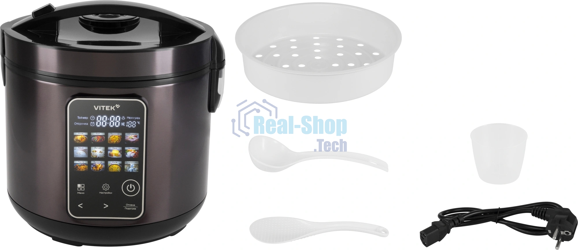 Мультиварка Vitek VT-MC0501 5л 900Вт черный/черный