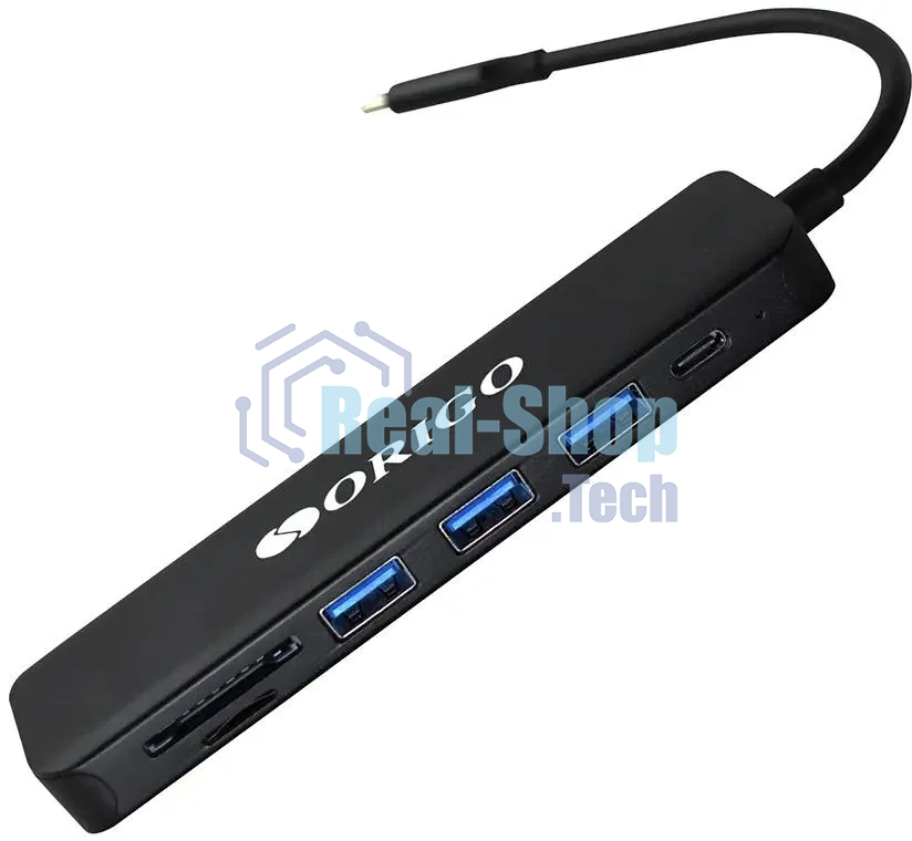 USB-концентратор ORIGO OU3340PD, USB-C, 3xUSB 3.0/USB Type-C/PD 3.0/HDMI/SD/TF/microSD, USB Type-C
