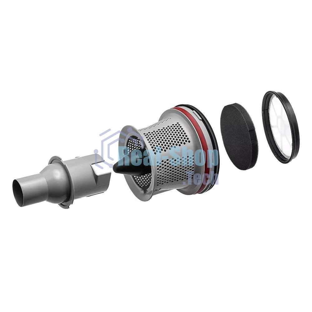 Пылесос Kitfort КТ-5152 серый/красный, 700 Вт, уборка сухая, пылесборник контейнер 1.6 л