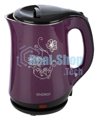 Чайник электрический ENERGY E-265 1,8 л,двойной корпус,фиолетовый,1500 Вт (164127)