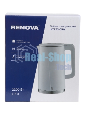 Чайник электрический Renova KT17S-05W нержавеющая сталь